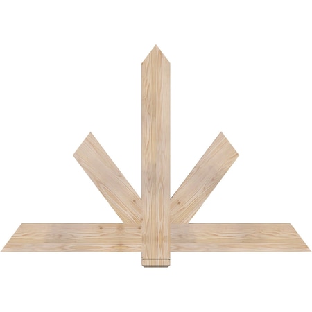 Ekena Millwork Kennewick Smooth Timber Gable Bracket, Douglas Fir, 60"W x 40"H x 1 1/2"D x 5 1/2"F, 16/12 Pitch GBW060X40X0206KEN00SDF